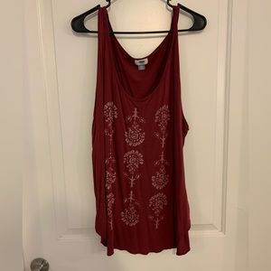 Sunflower tank top- maroon